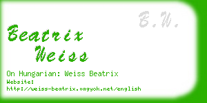 beatrix weiss business card